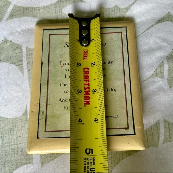 VTG Senility Prayer Faith Based Rustic Farmhouse Cottagecore Standing Decor Art - Picture 6 of 6